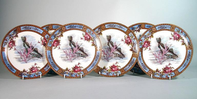 Garfield Pottery Earthenware Plates by Wood & Hulme - Set of Six - 2