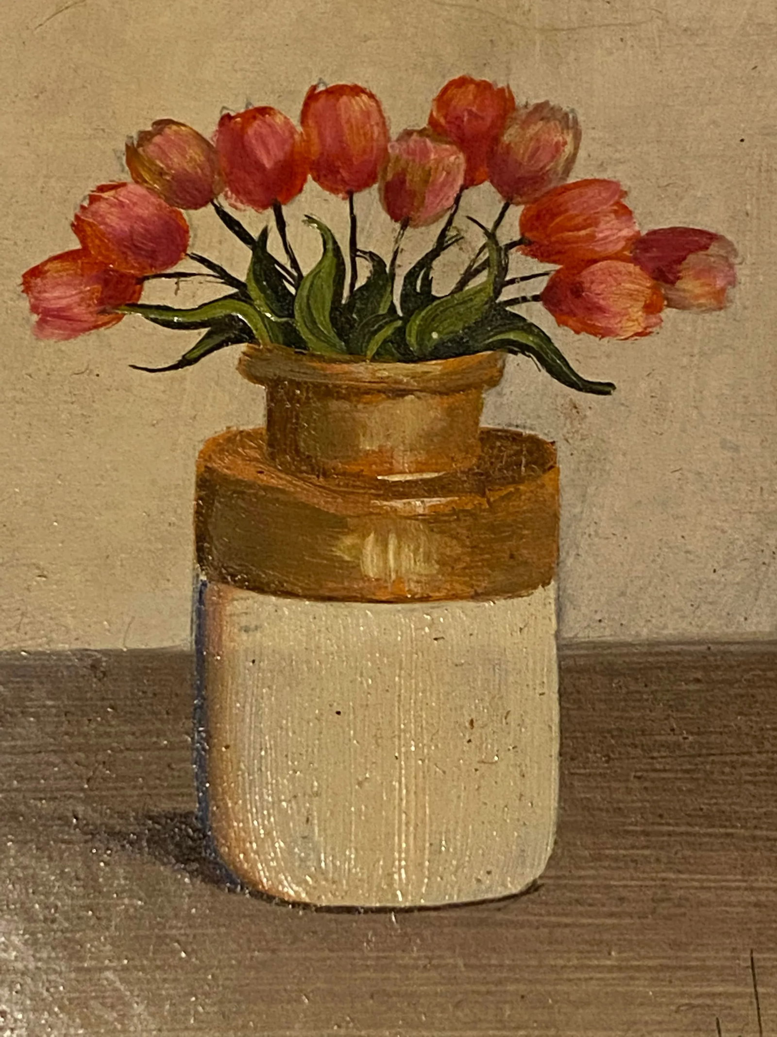 Original Vintage Pair of Miniature Still Life V. Weley Paintings - 5