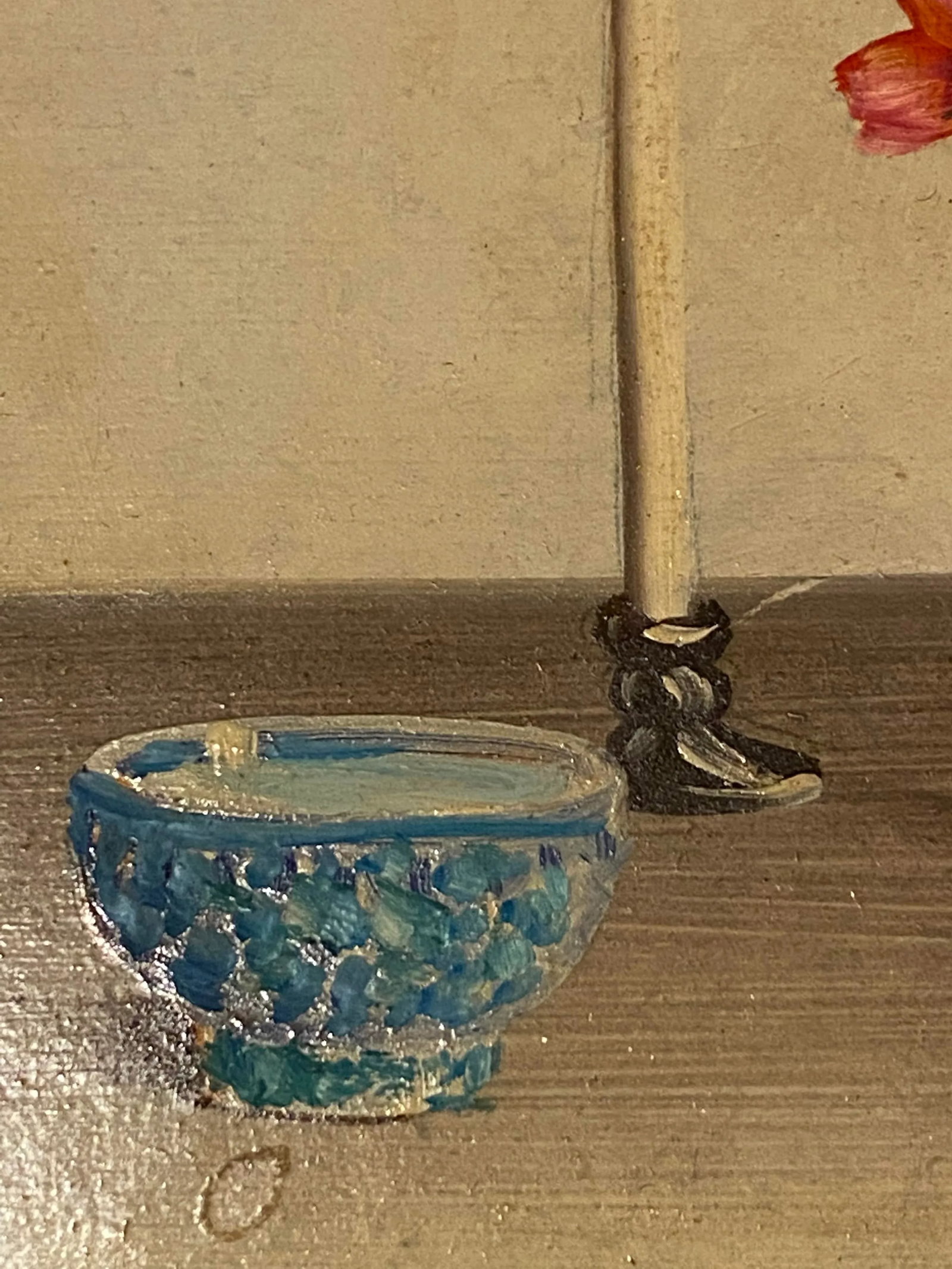 Original Vintage Pair of Miniature Still Life V. Weley Paintings - 6