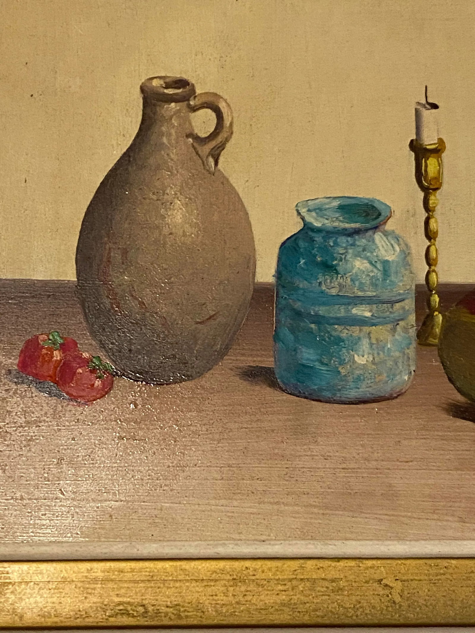 Original Vintage Pair of Miniature Still Life V. Weley Paintings - 8