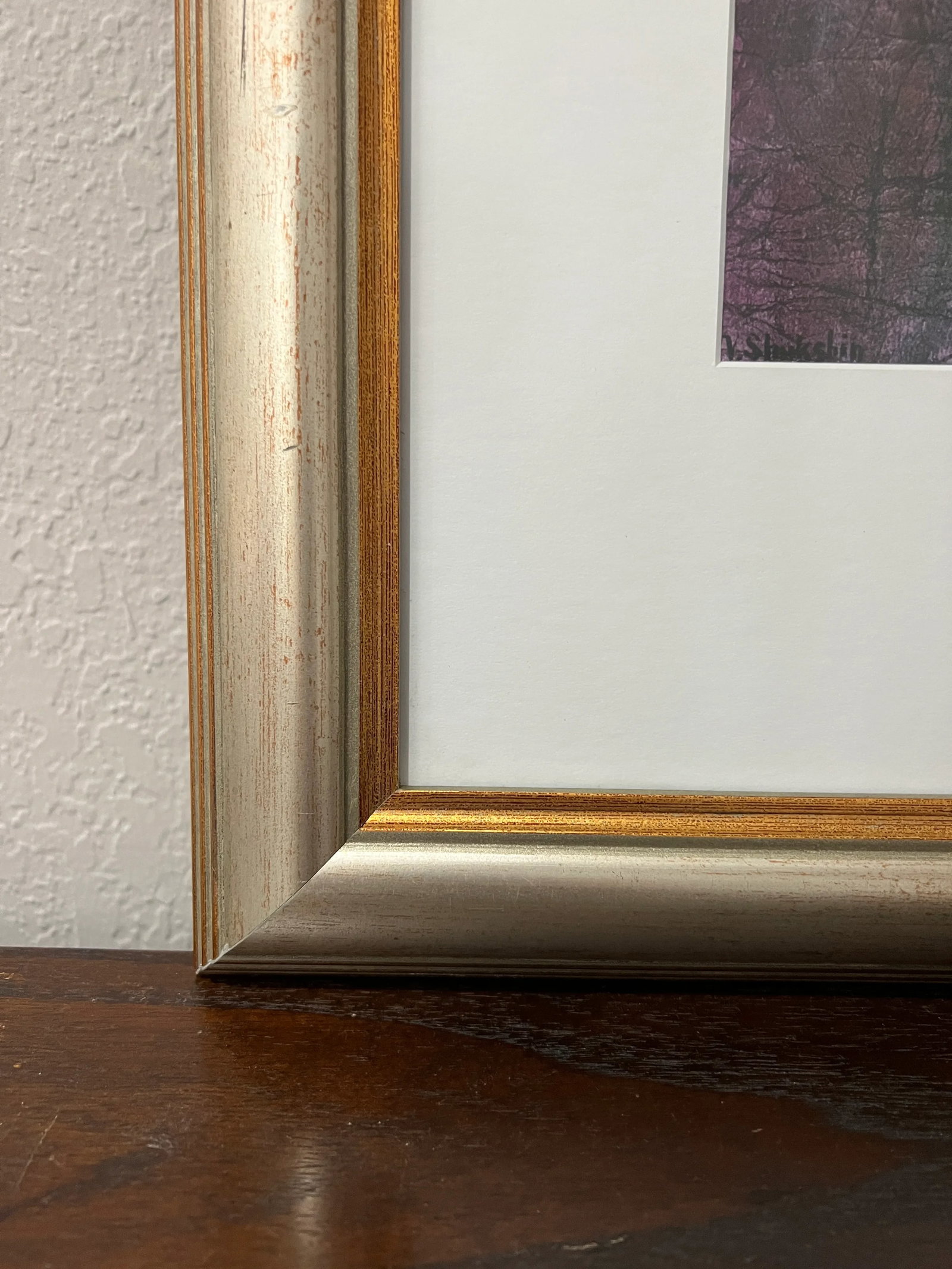 1980s Nude Woman Silhouette Original Painting, Matted and Framed - Set of 2 - 9