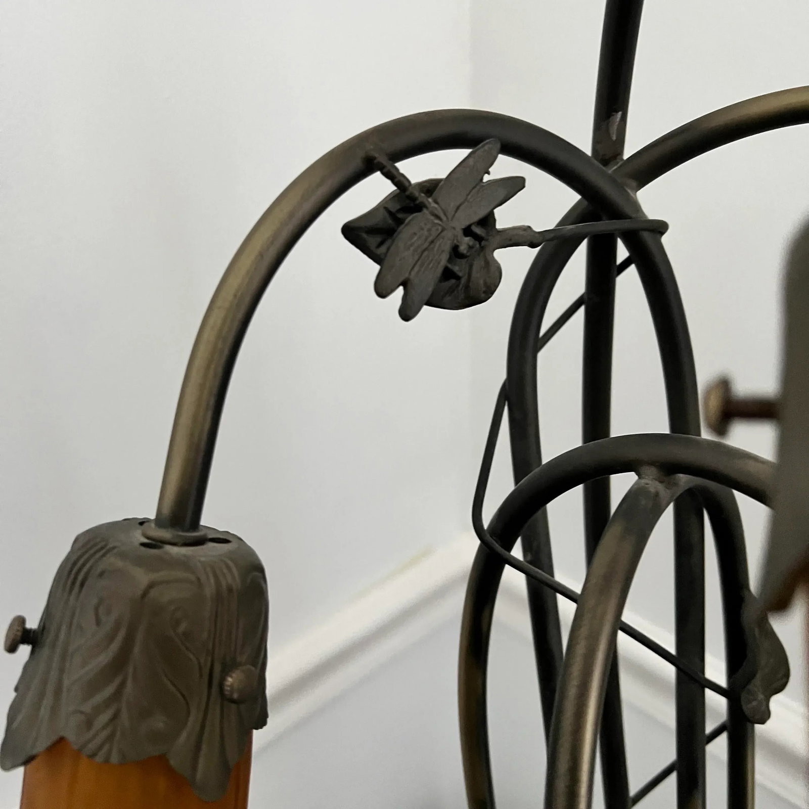 Vintage Five Light Trumpet Shade Lamp - 3