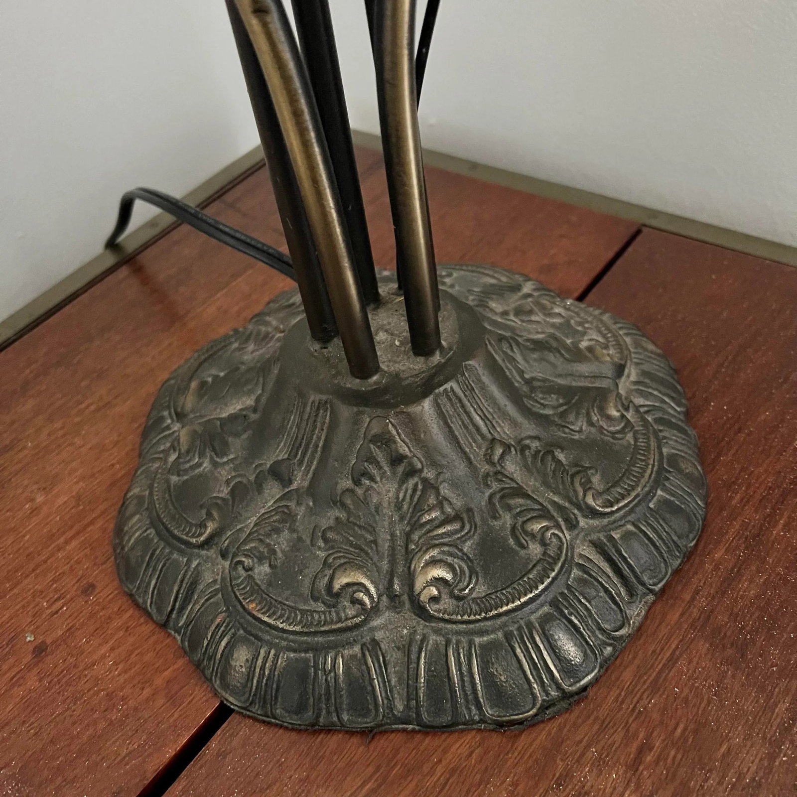 Vintage Five Light Trumpet Shade Lamp - 6