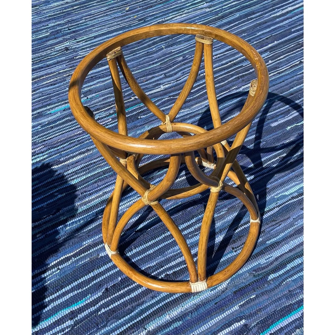 McGuire Vintage Rattan Side Table - 5