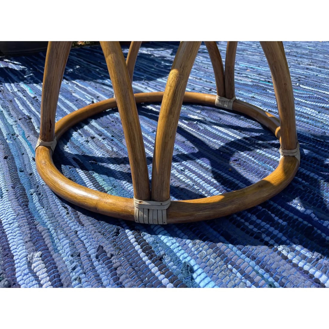 McGuire Vintage Rattan Side Table - 9