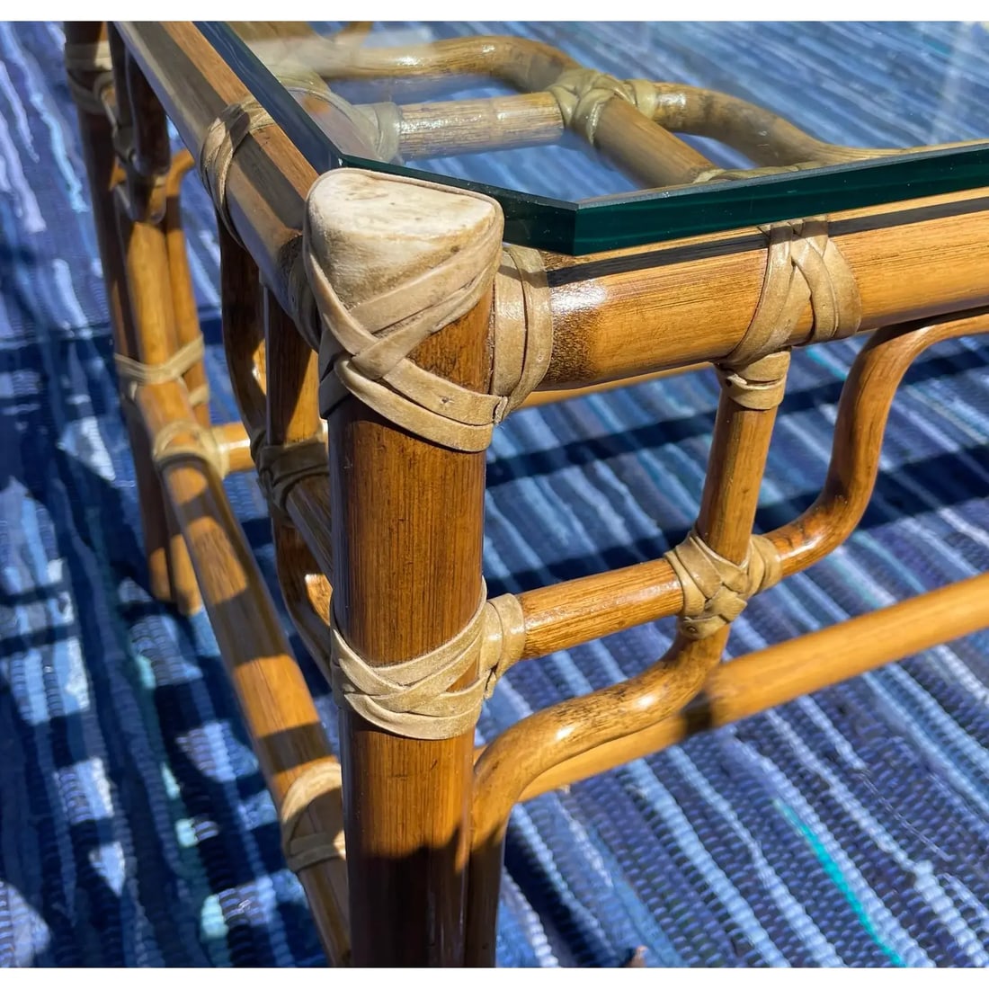 McGuire Vintage Rattan "Marview" Coffee Table - 7