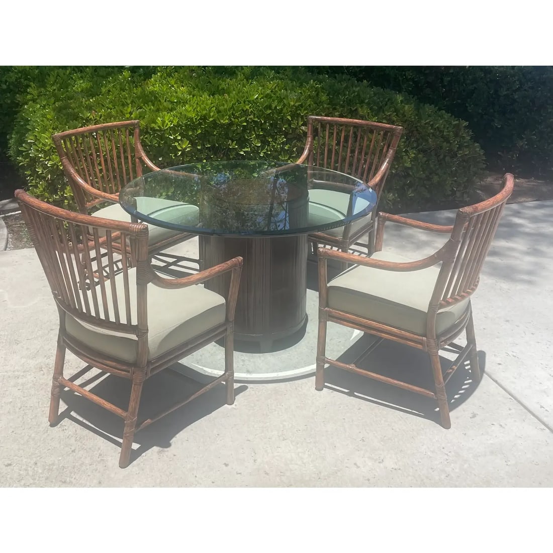 McGuire Bamboo Dining Table, Faubourg Collection - 9