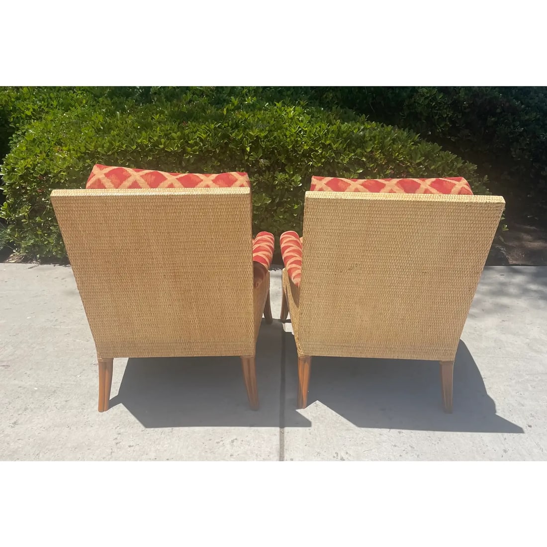 McGuire Rattan Lounge Chairs, Umbria Collection a Pair by Orlando Diaz-Azcuy - 4