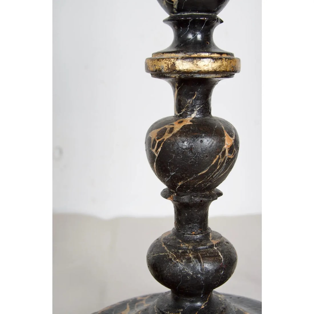 Mid 19th Century Italian Baroque Style Faux Marble Candle Torcheres - a Pair - 11