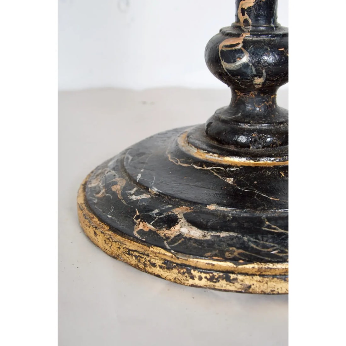 Mid 19th Century Italian Baroque Style Faux Marble Candle Torcheres - a Pair - 3