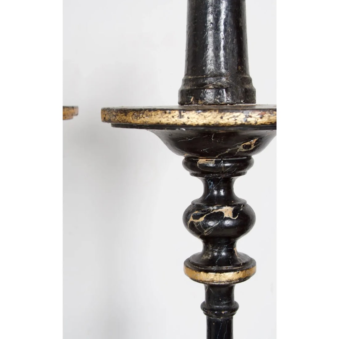 Mid 19th Century Italian Baroque Style Faux Marble Candle Torcheres - a Pair - 8