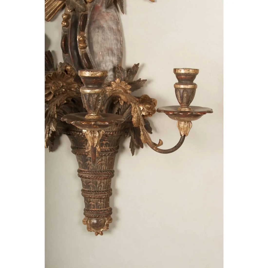 19th Century English Regency Carved Giltwood Sconces or Wall Appliques - A Pair - 5