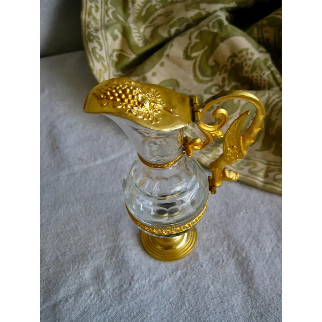 19th Century French Brass Enameled Cruet or Burettes Tray - 3 Piece Set - 5