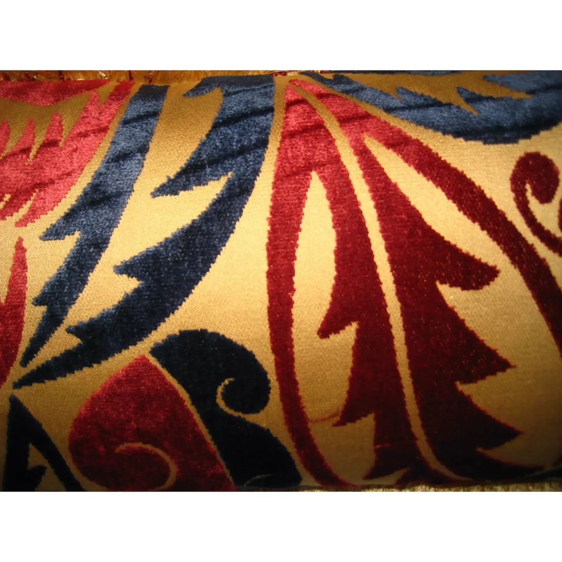 French Art Deco Raoul Dufy Velvet Grand Feuillage Design Pair of Pillows - 5