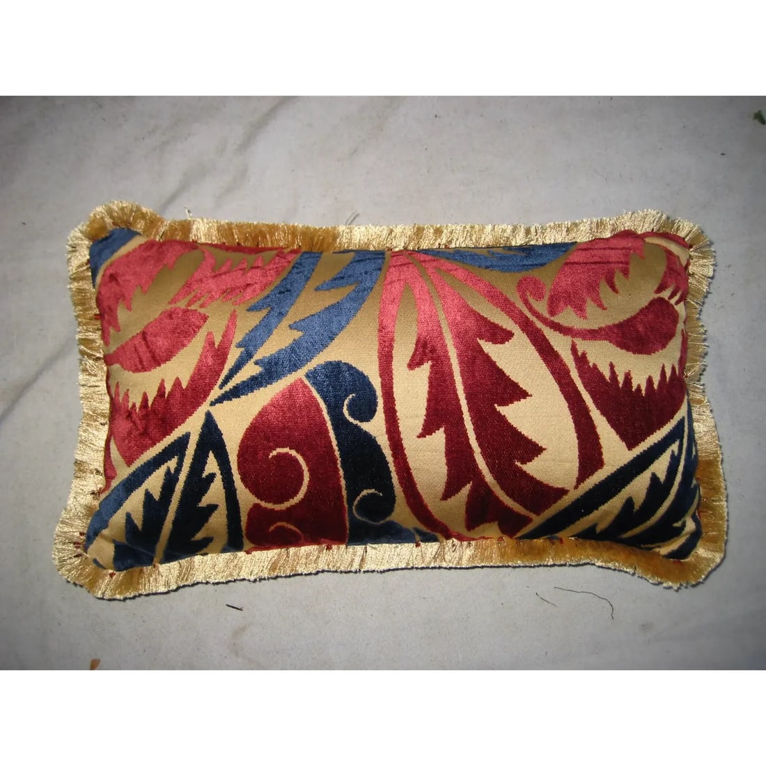 French Art Deco Raoul Dufy Velvet Grand Feuillage Design Pair of Pillows - 6