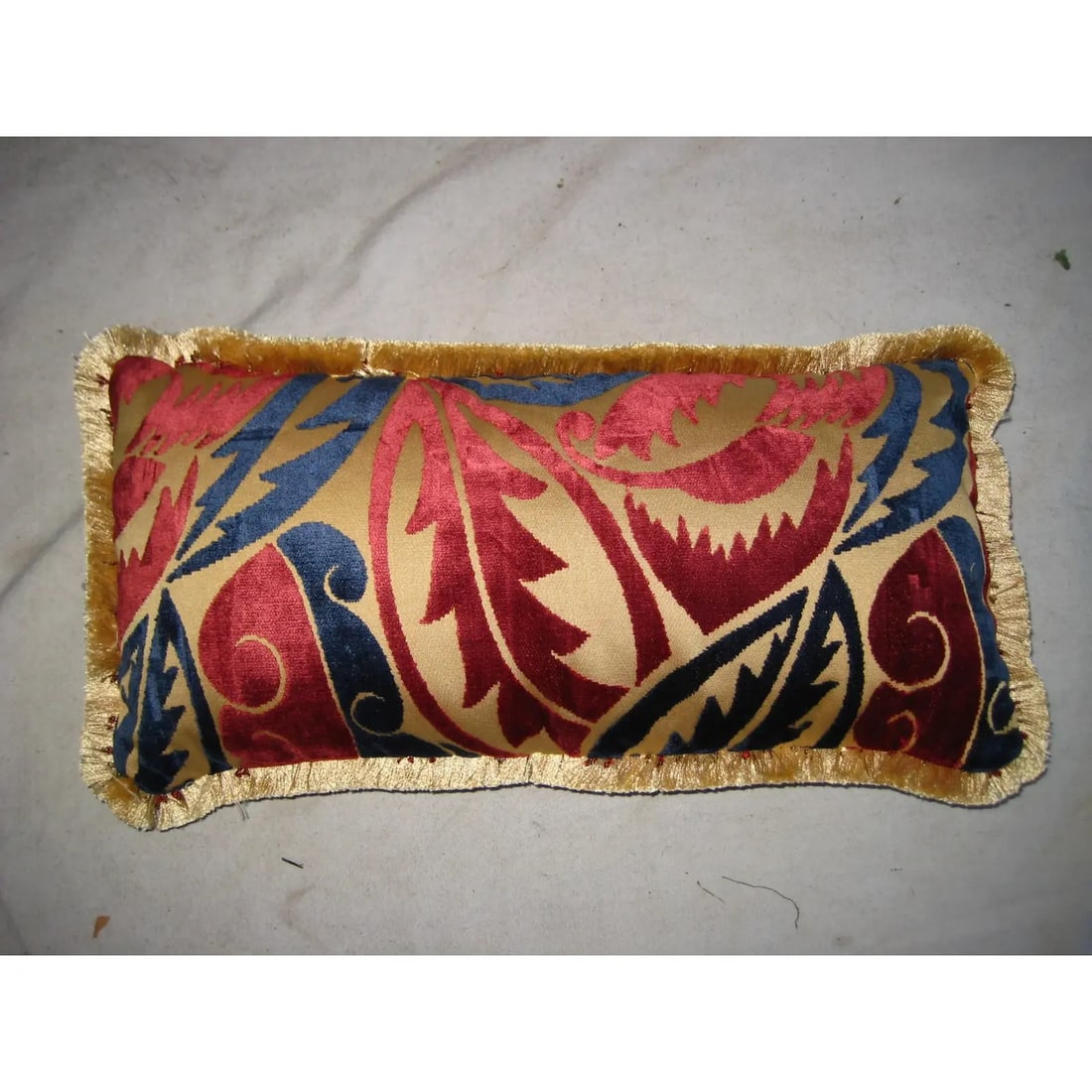 French Art Deco Raoul Dufy Velvet Grand Feuillage Design Pair of Pillows - 7