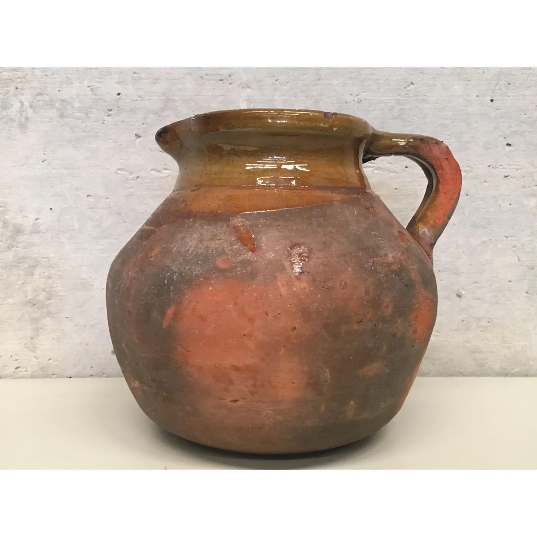 19th Century Spanish Stoneware Terracotta Jug or Pot With Handle - 3