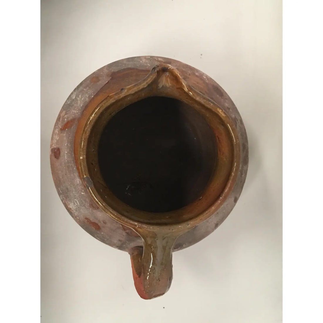 19th Century Spanish Stoneware Terracotta Jug or Pot With Handle - 5