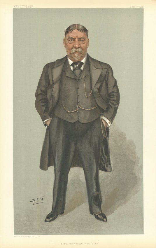 VANITY FAIR SPY CARTOON Archibald Douglas 'North America and West Indies' 1902: Title: VANITY FAIR SPY CARTOON Archibald Douglas 'North America and West Indies' 1902Description: North America and West Indies [Admiral Sir Archibald Lucius Douglas]. DOUGLAS Admiral Sir Archibald Lu