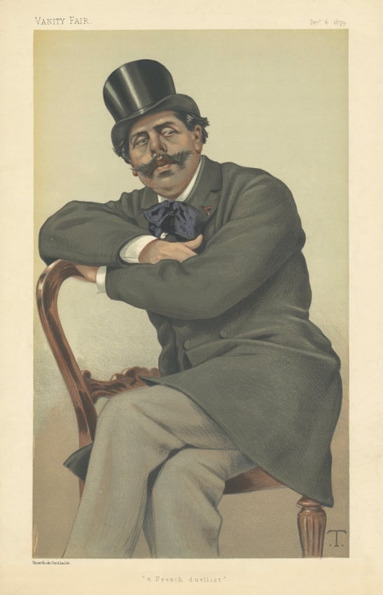 VANITY FAIR SPY CARTOON Paul de Granier de Cassagnac 'a French duellist'. T 1879: Title: VANITY FAIR SPY CARTOON Paul de Granier de Cassagnac 'a French duellist'. T 1879Description: A French duellist [M Paul de Granier de Cassagnac]. CASSAGNAC M. Paul de Granier. Born Guadeloupe. 1