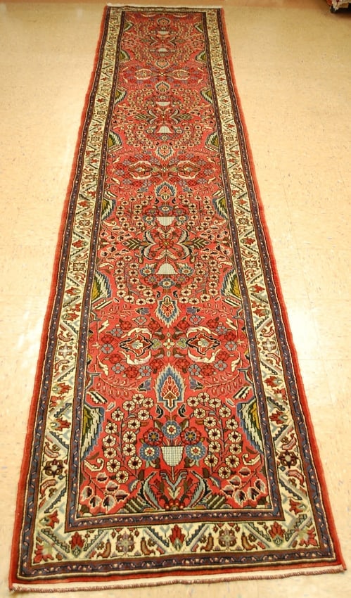 Persian MALAYEER RUNNER 3x14.5: Title: Persian MALAYEER RUNNER 3x14.5Descritpion:OLD,ANTIQUE ONE OF A KIND AUTHENTIC HANDKNOTTED PERSIAN LILIHAN MALAYEER RUNNER RUG with AMAZING COLOR COMBINATIONS.........all Natural vegetable dye w
