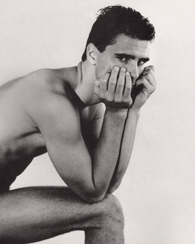 BILL EMRICH - Male Figure, New York, 1988: Title: BILL EMRICH - Male Figure, New York, 1988Description:Artist: BILL EMRICHPrint Title: Male Figure, New York, 1988Medium: Duotone PhotolithographPrinted 1990s in GermanyImage size (inches) approx