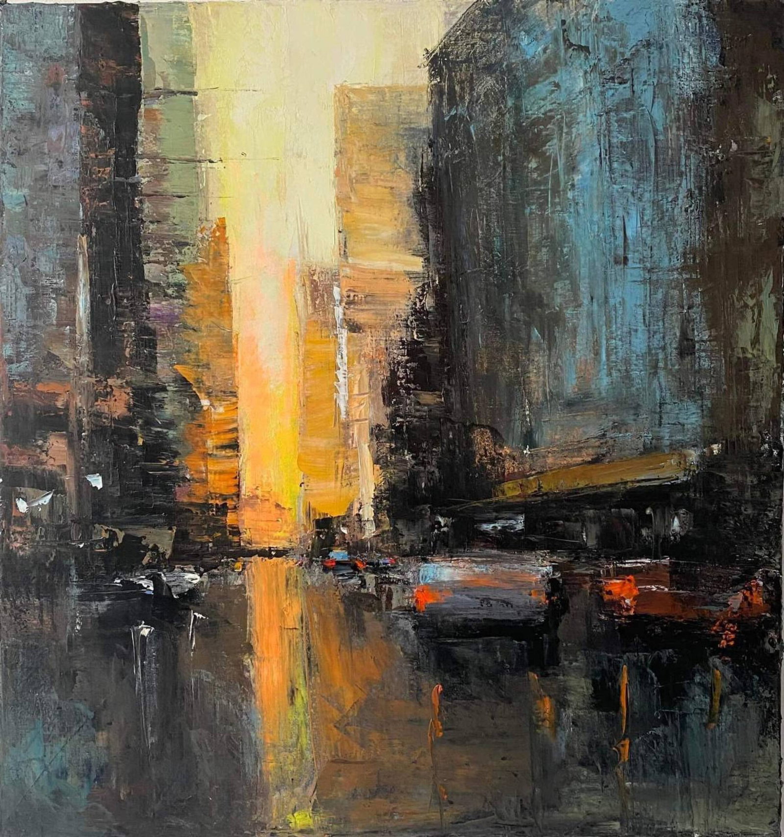 Acrylic painting The first rays of sun after the rain Igor Kutsenko: Title: Acrylic painting The first rays of sun after the rain Igor Kutsenko Description: 18Kut Painter: Igor Kutsenko S?ze: 70x65 cm/27,56x25,59 inches Components: Acrylic, canvas Original painting