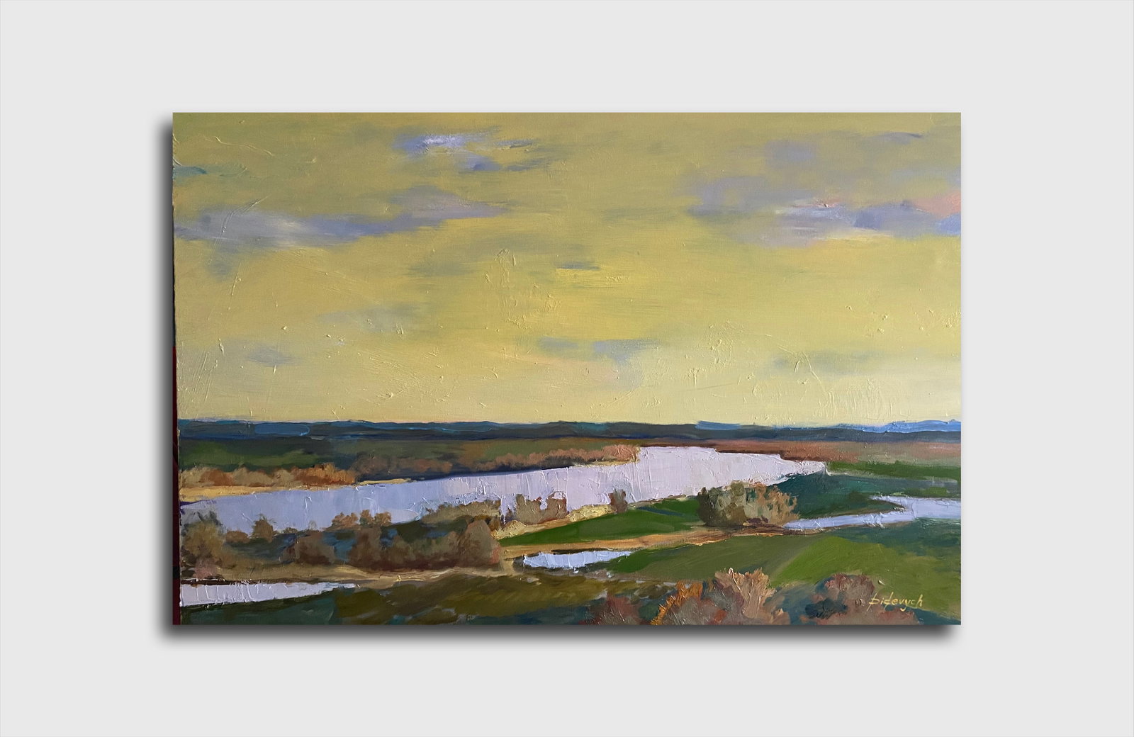 Oil painting Twilight Sky Yulia D.: Title: Oil painting Twilight Sky Yulia D. Description: 01YD Painter: Yulia D. S?ze: 120x80 cm/47.24x31.49 inches Components: oil, canvas Original painting from our collection ERA: 2022Yulia Didevich,