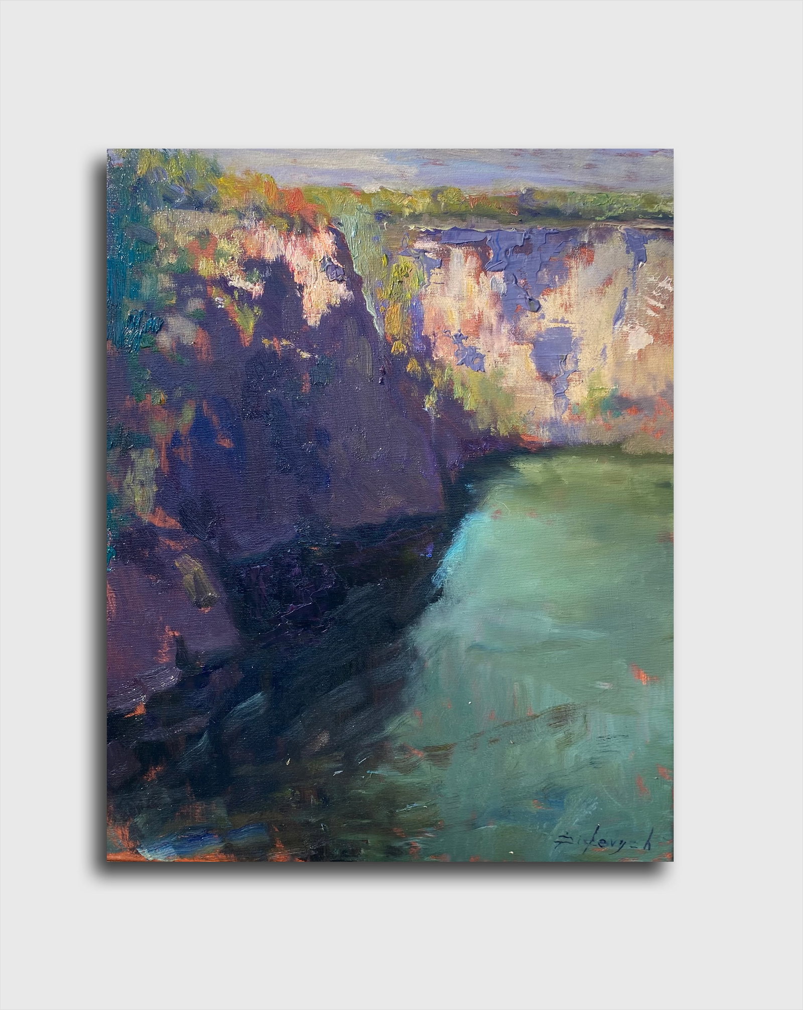 Oil painting Cliff Yulia D.: Title: Oil painting Cliff Yulia D. Description: 07YD Painter: Yulia D. S?ze: 50x40 cm/19.68x15.74 inches Components: oil, canvas Original painting from our collection ERA: 2025Yulia Didevich, born