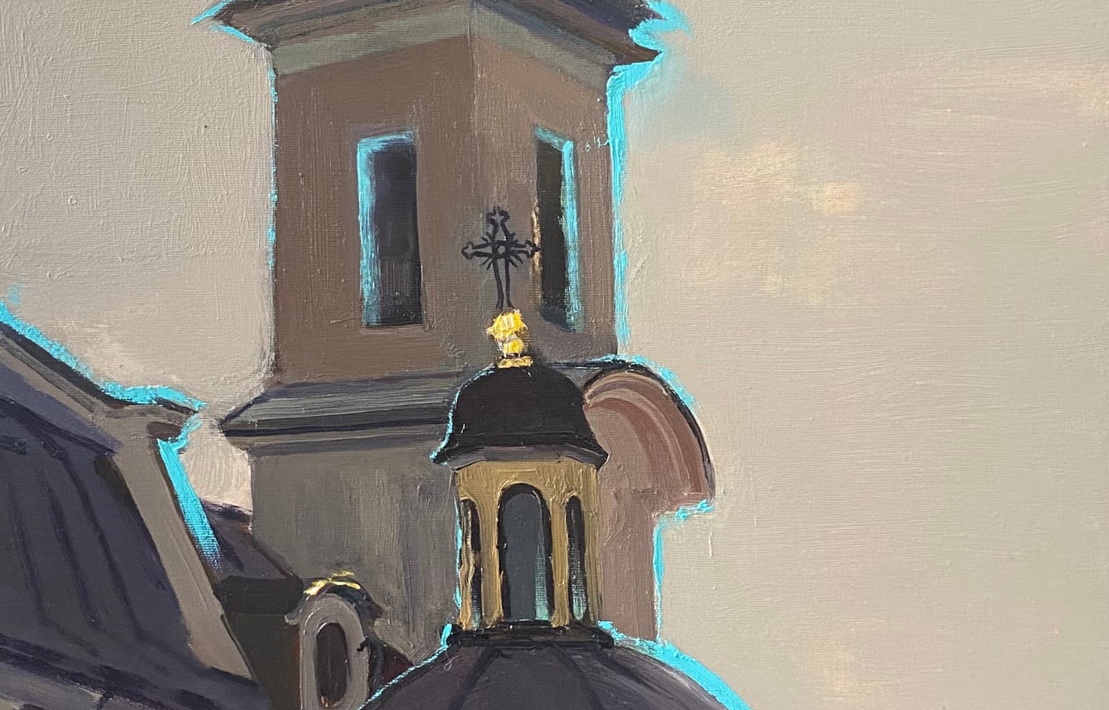 Oil painting Church bell Yulia D. - 4