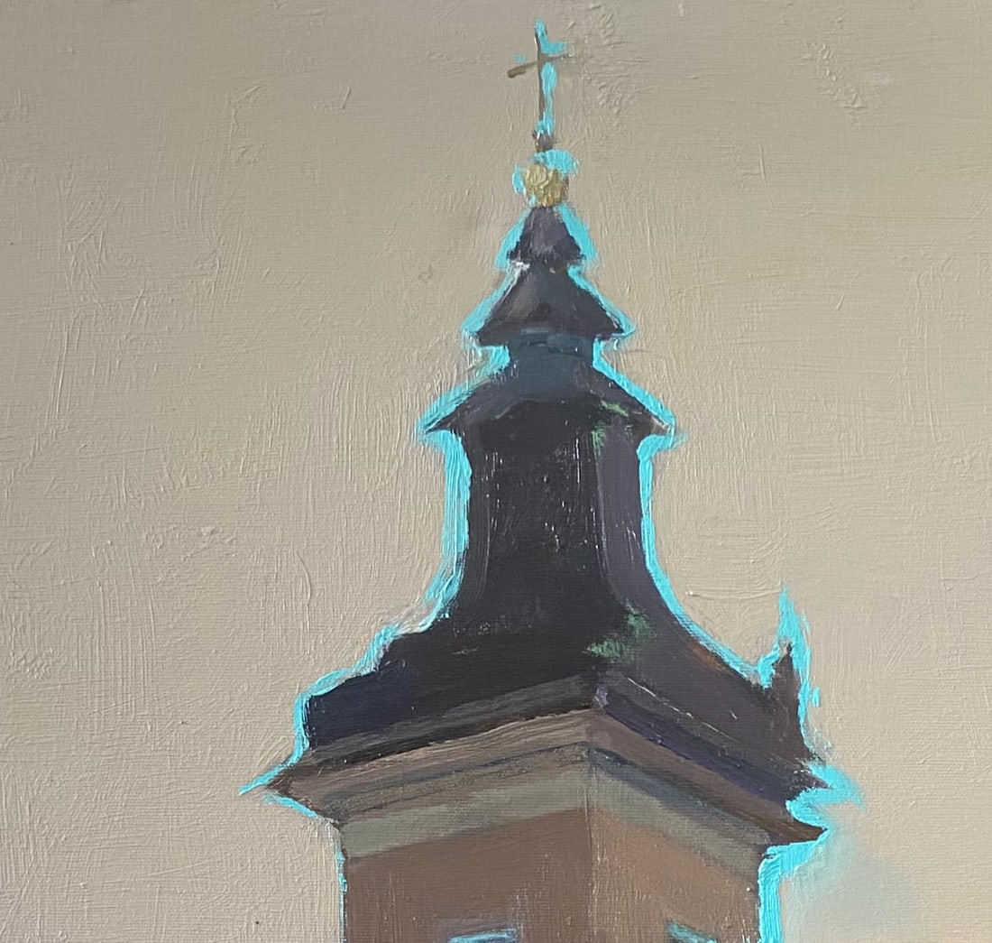 Oil painting Church bell Yulia D. - 7