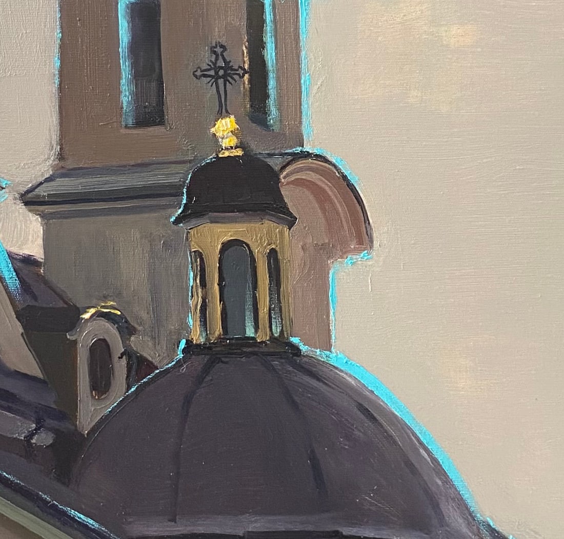 Oil painting Church bell Yulia D. - 8
