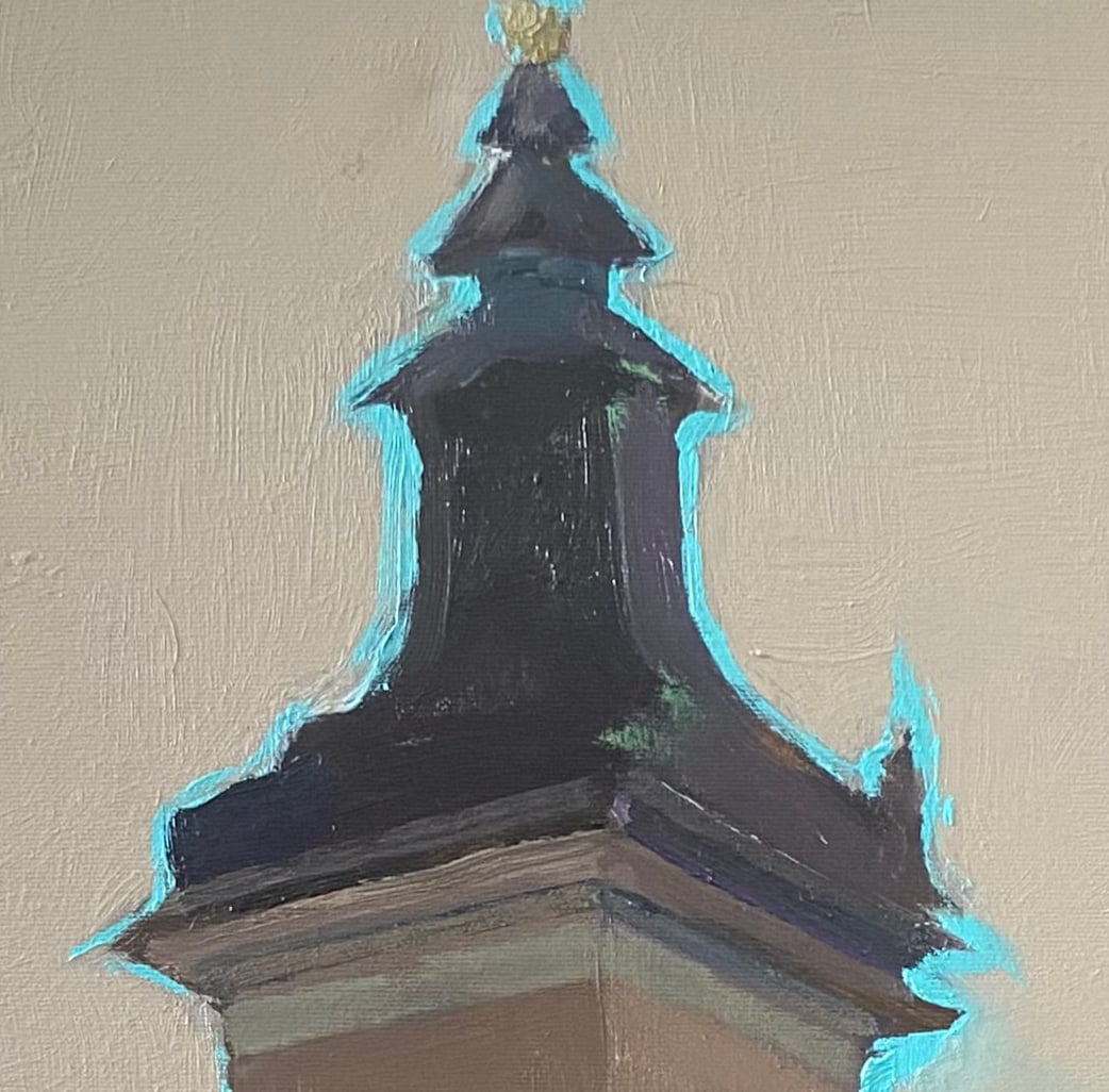 Oil painting Church bell Yulia D. - 9