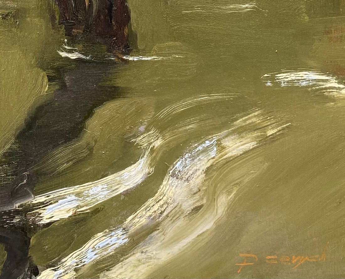 Oil painting Tree in the lake Yulia D. - 5