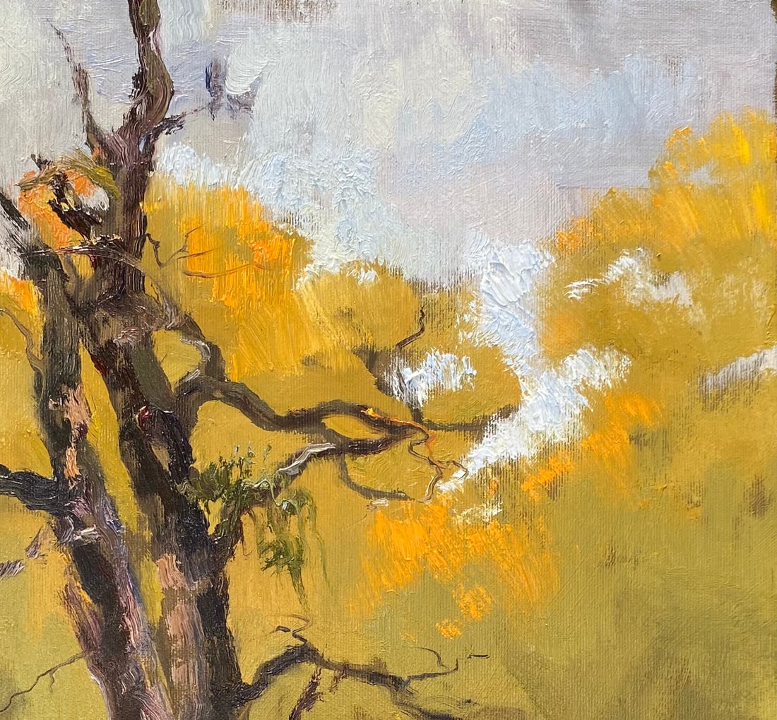 Oil painting Tree in the lake Yulia D. - 7