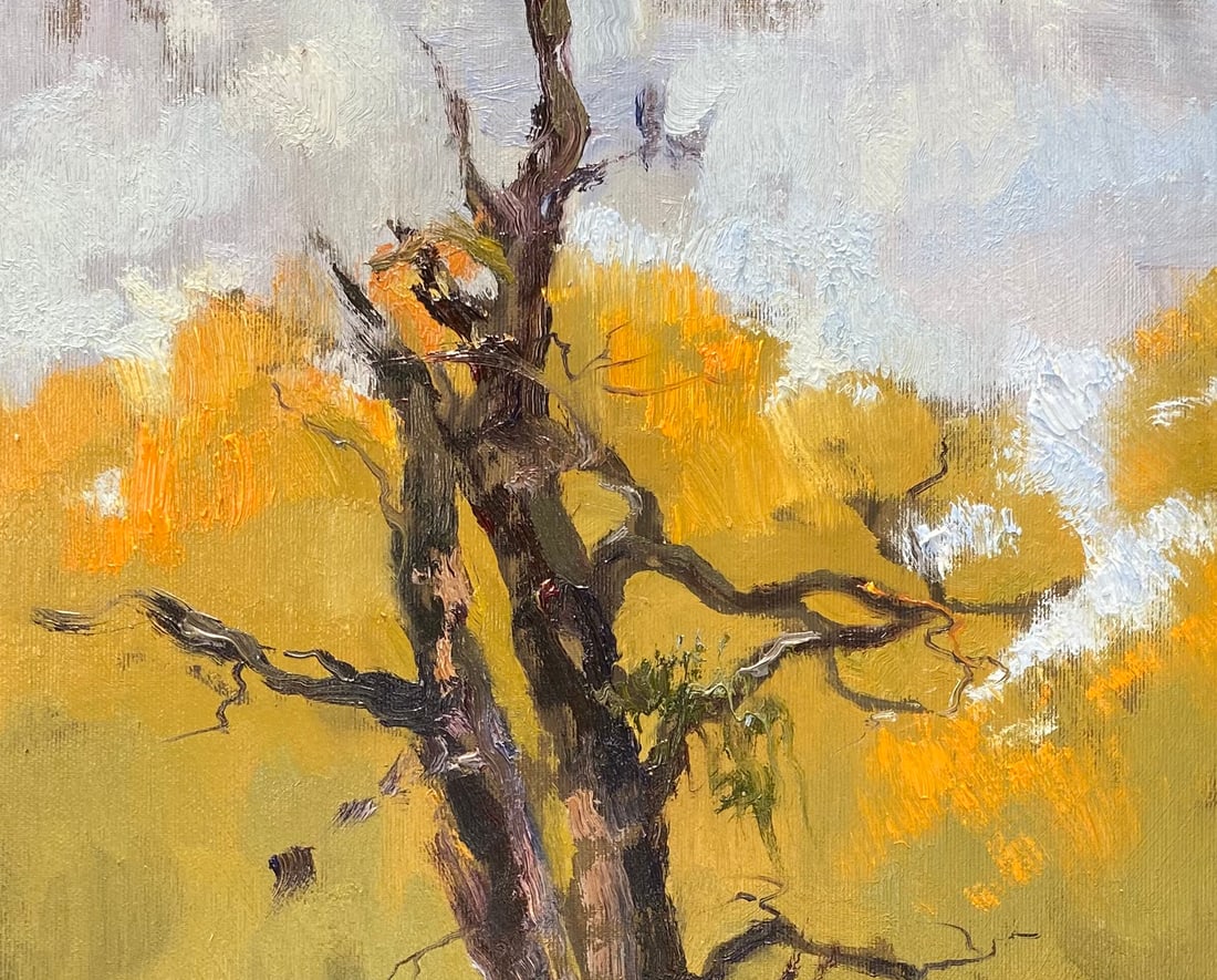 Oil painting Tree in the lake Yulia D. - 8