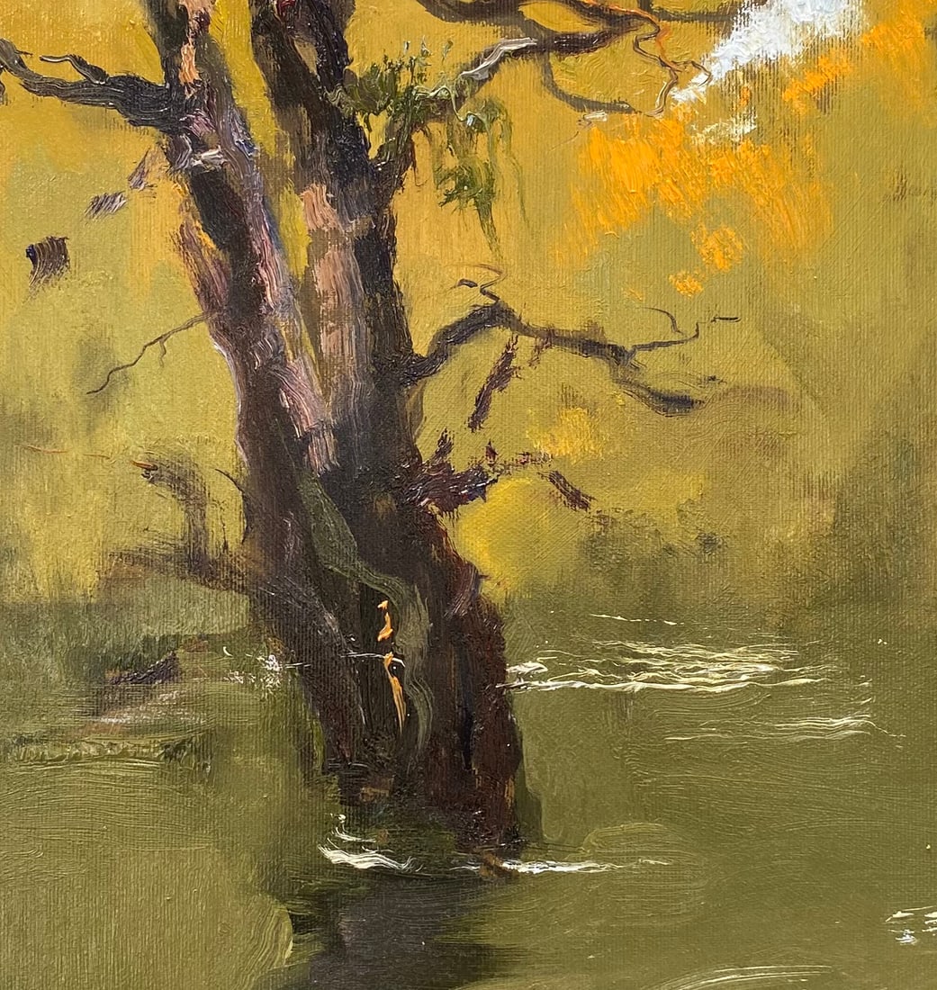 Oil painting Tree in the lake Yulia D. - 9