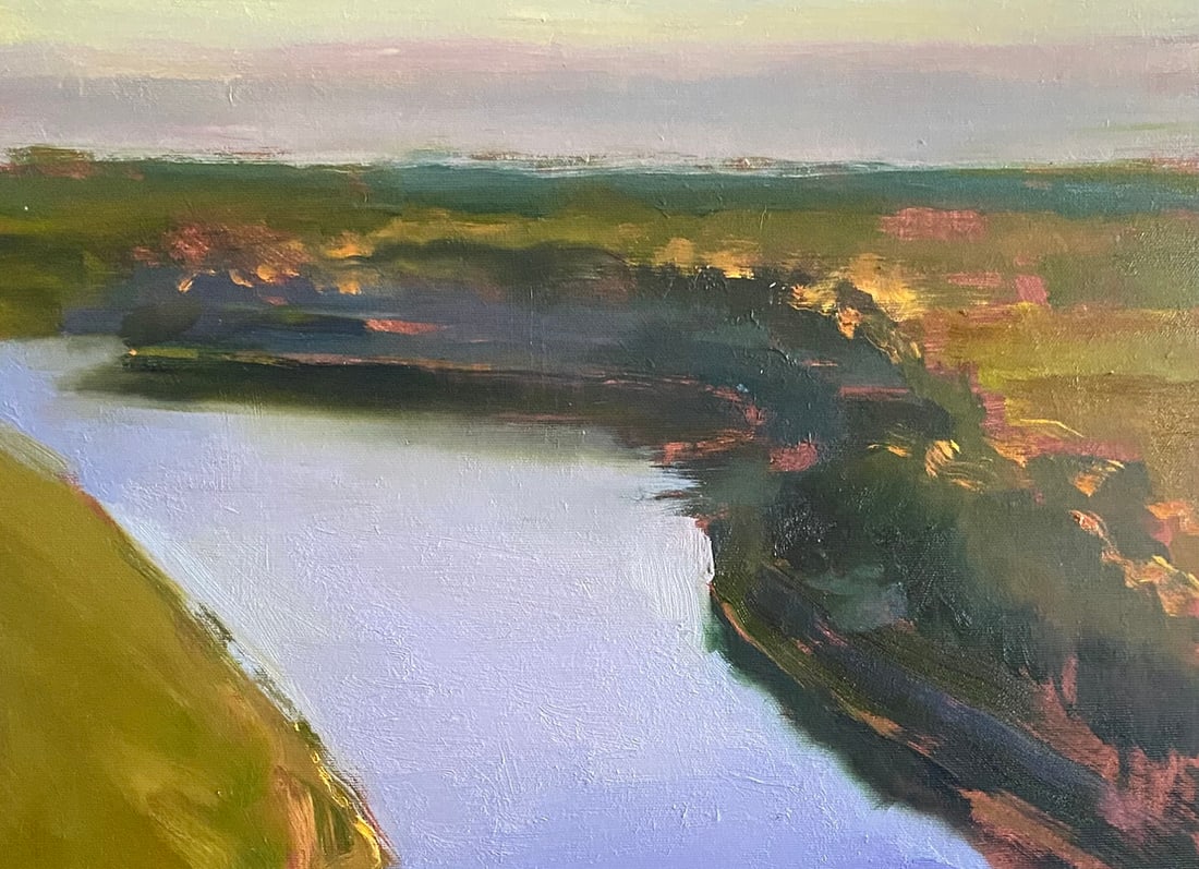 Oil painting Mountain river Yulia D. - 2
