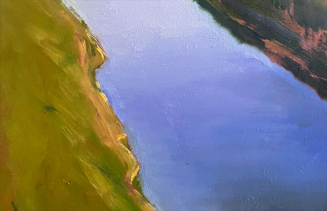 Oil painting Mountain river Yulia D. - 3