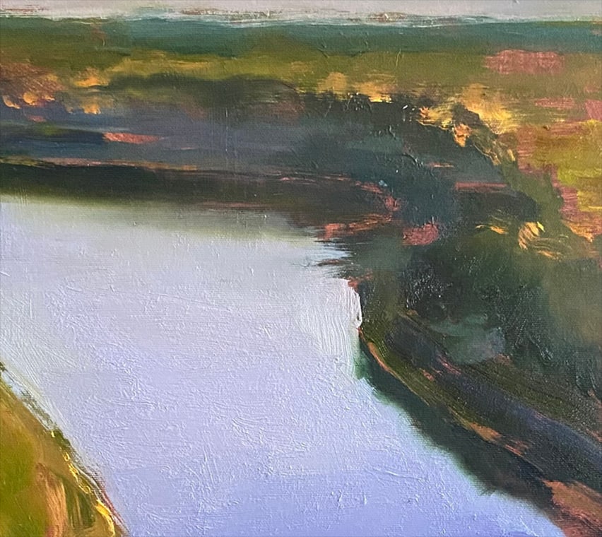 Oil painting Mountain river Yulia D. - 7