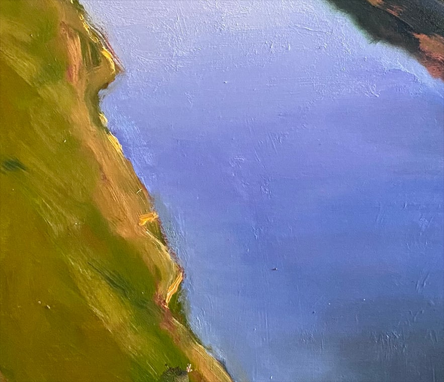 Oil painting Mountain river Yulia D. - 8