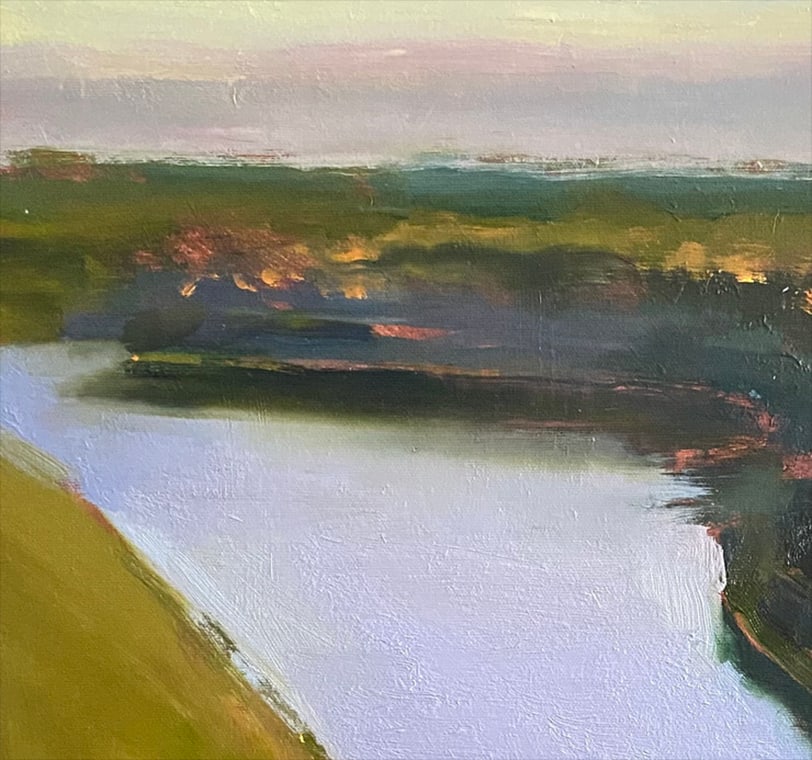 Oil painting Mountain river Yulia D. - 9