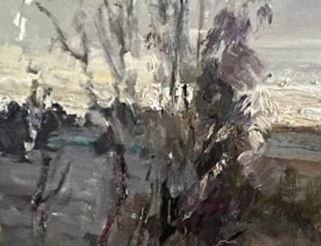 Oil painting Winter lake Yulia D. - 2