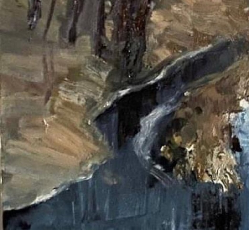 Oil painting Winter lake Yulia D. - 5