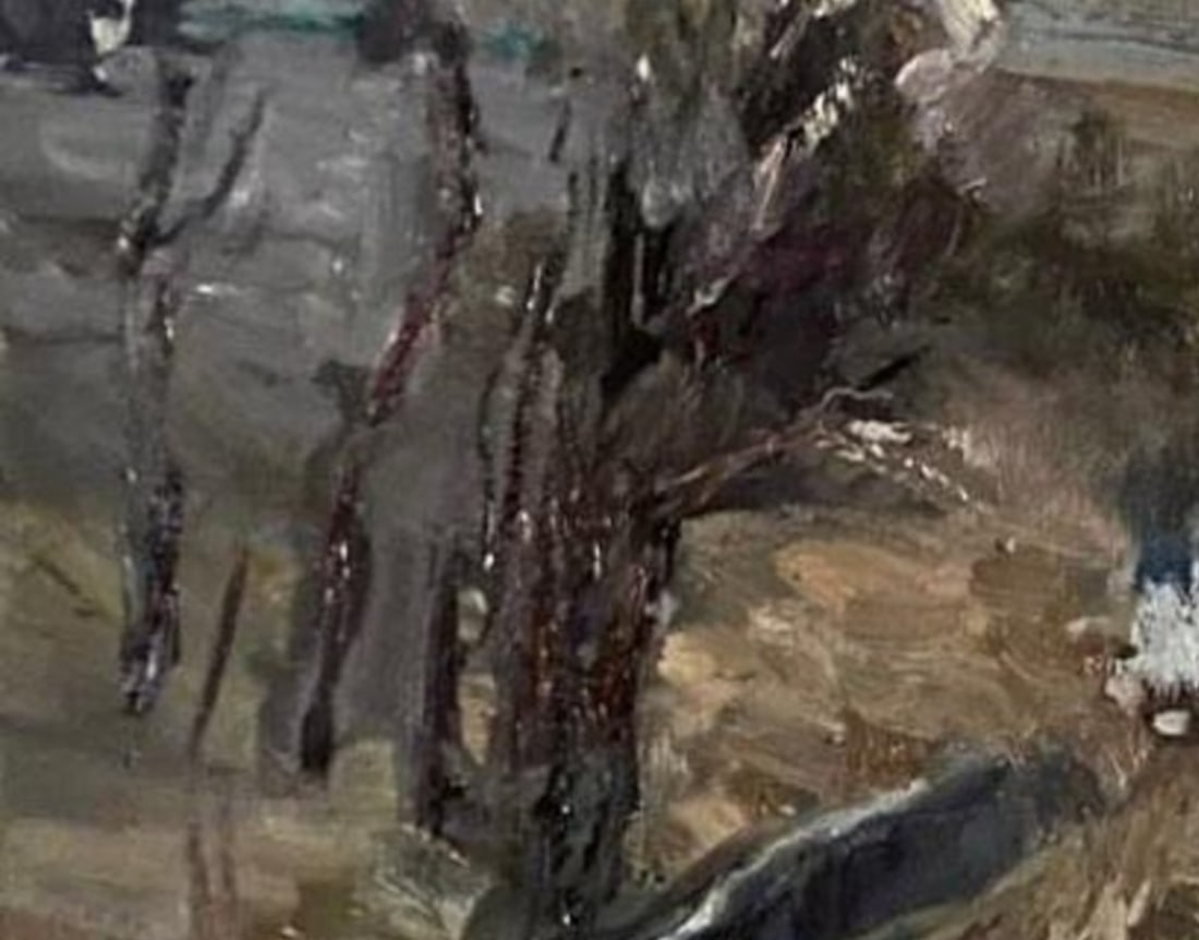 Oil painting Winter lake Yulia D. - 8
