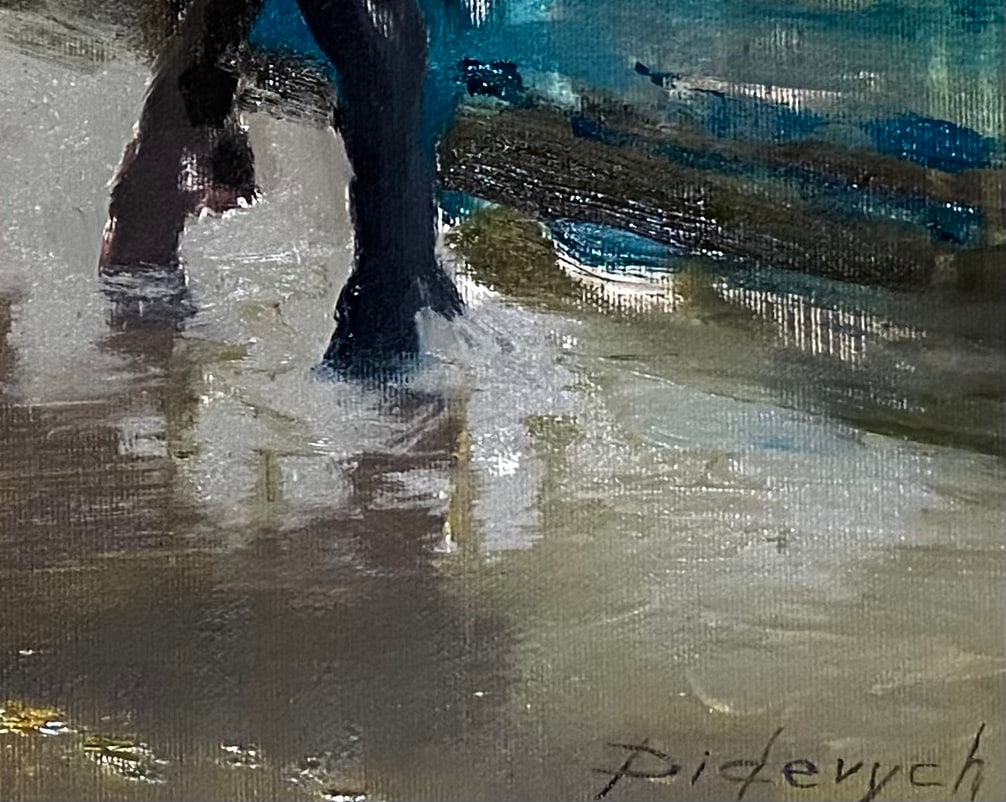 Oil painting Landscape Cow Yulia D. - 5