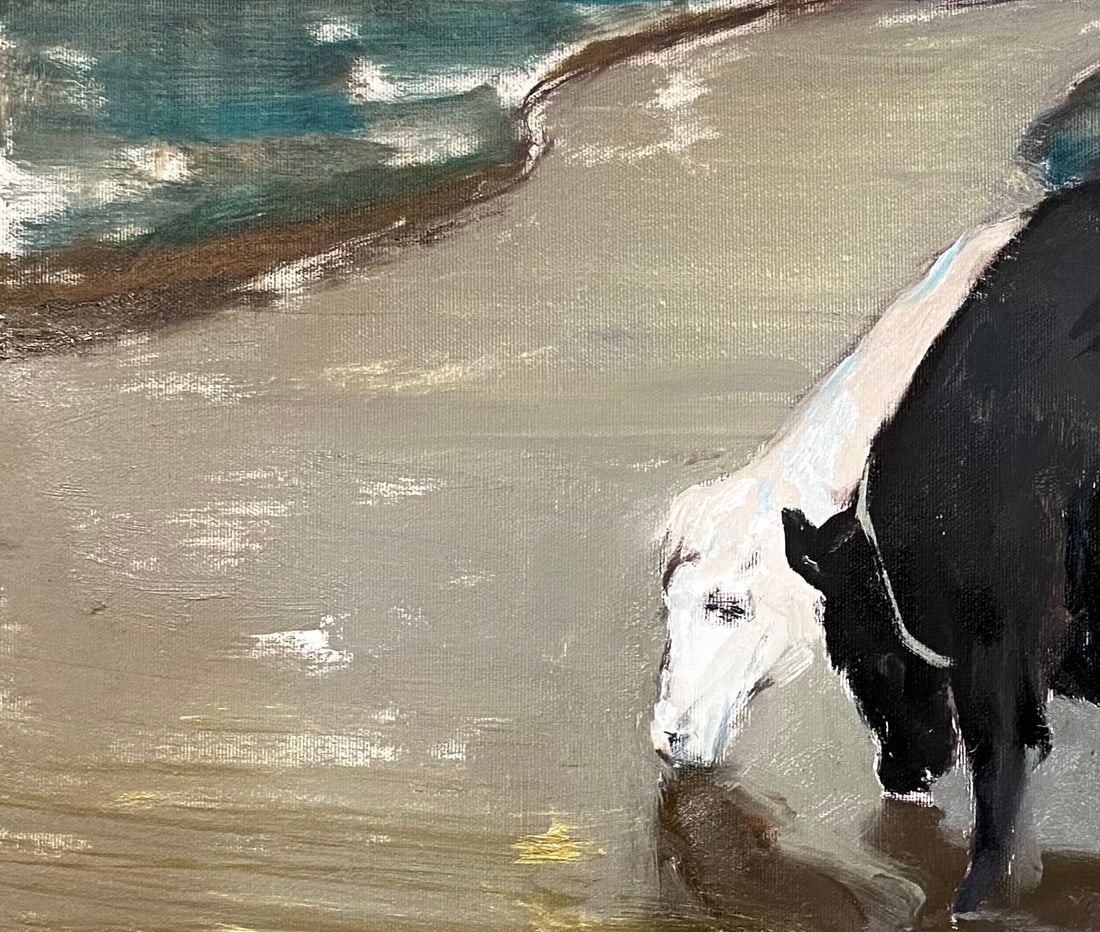 Oil painting Landscape Cow Yulia D. - 8