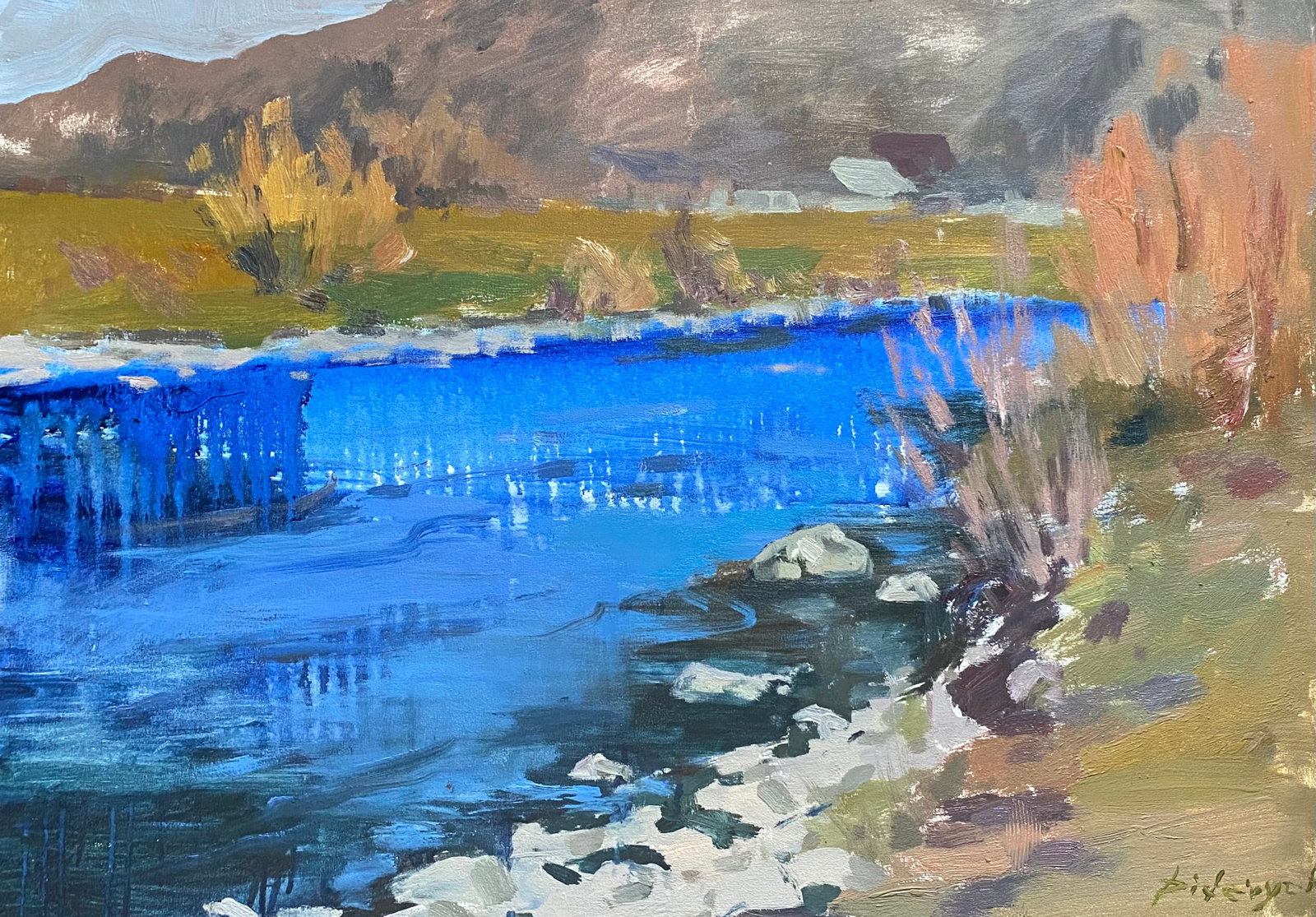 Oil painting Water rush Yulia D.: Title: Oil painting Water rush Yulia D. Description: 50YD Painter: Yulia D. S?ze: 70x50 cm/27.55x19.68 inches Components: oil, canvas Original painting from our collection ERA: 2026Yulia Didevich, bor