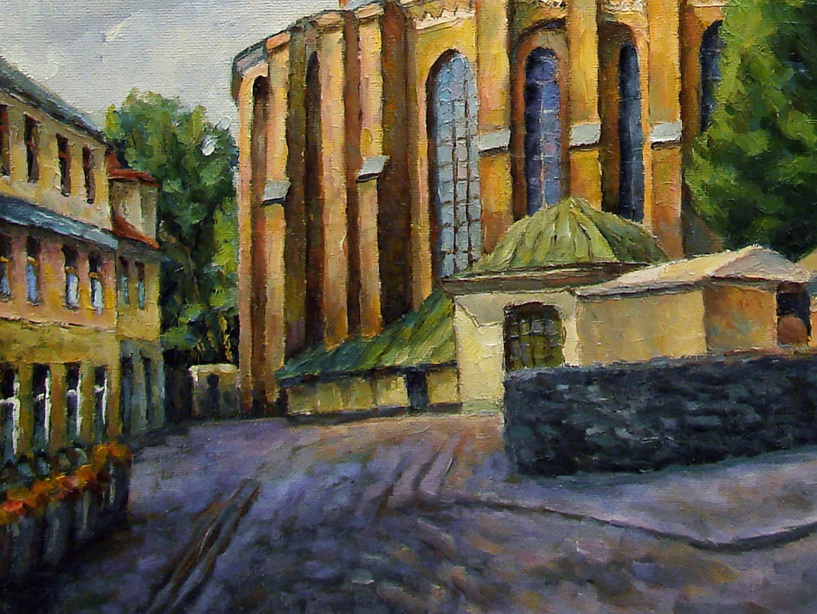 Oil painting Church of St. Peter, Riga, Old Town Valerii B - 4