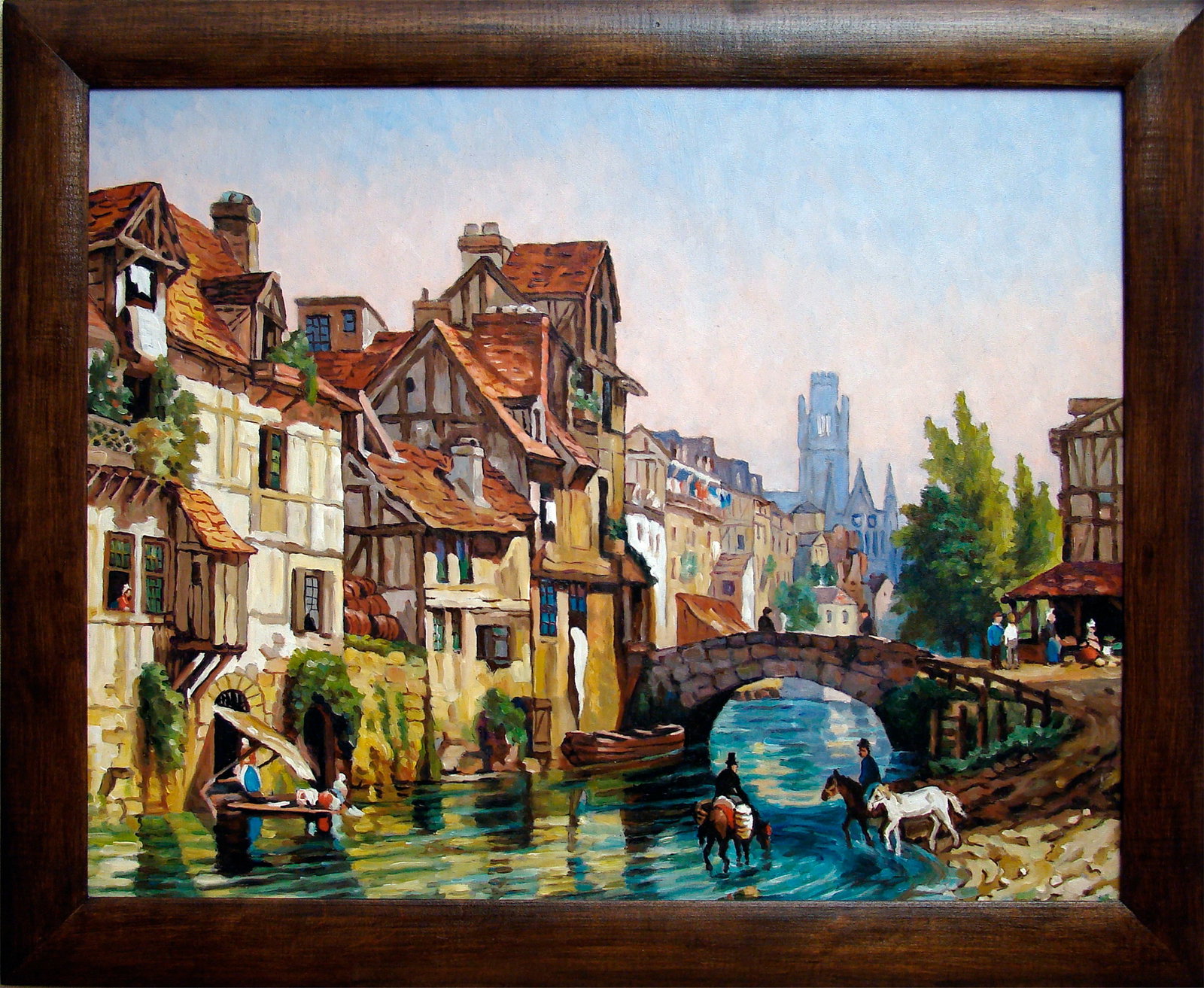 Oil painting Reproduction of the painting by Giuseppe V. Canolla "Old Holland" Valerii B: Title: Oil painting Reproduction of the painting by Giuseppe V. Canolla "Old Holland" Valerii B Description: 27Butk Painter: Valerii B S?ze: 48x48 cm/18,90x18,90 inches Components: oil, canvas